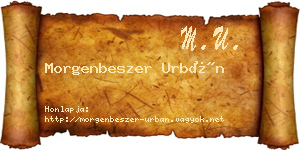 Morgenbeszer Urbán névjegykártya